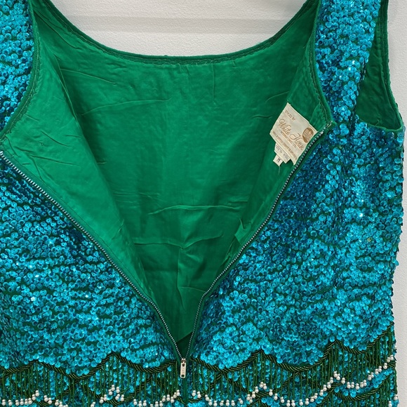 Sequin Party Vintage zipper down tank top ! - Picture 6 of 10